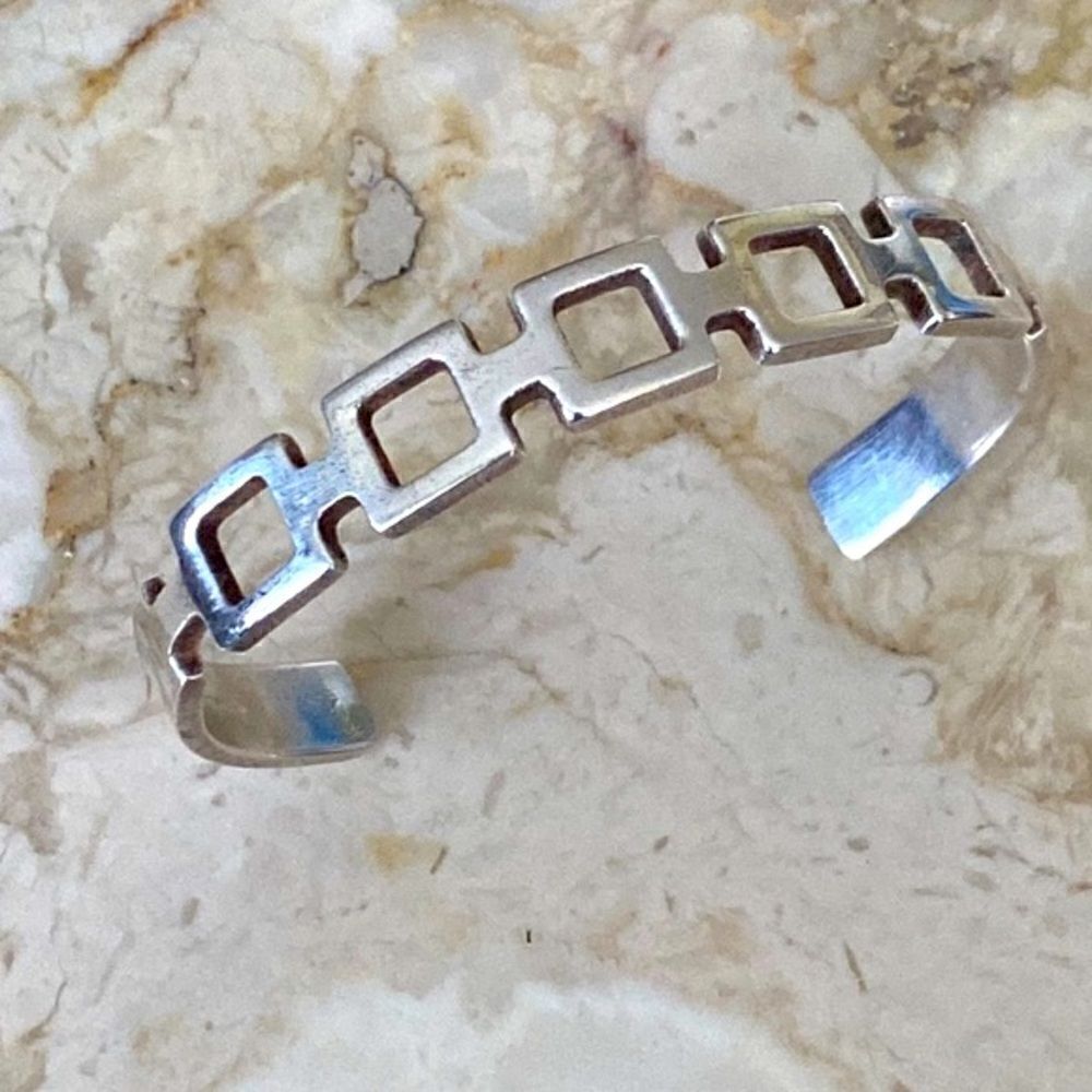 Vintage 925 Sterling Silver Cuff Bracelet Unisex
